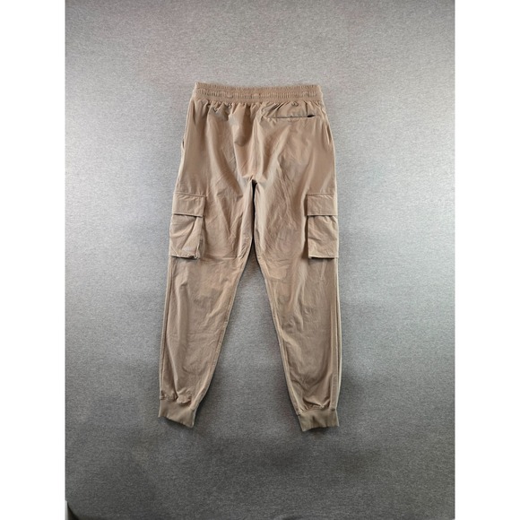 Alo Yoga Double Take Cargo Pants Womens L Beige Jogger Drawstrings Athleisure - Picture 2 of 13
